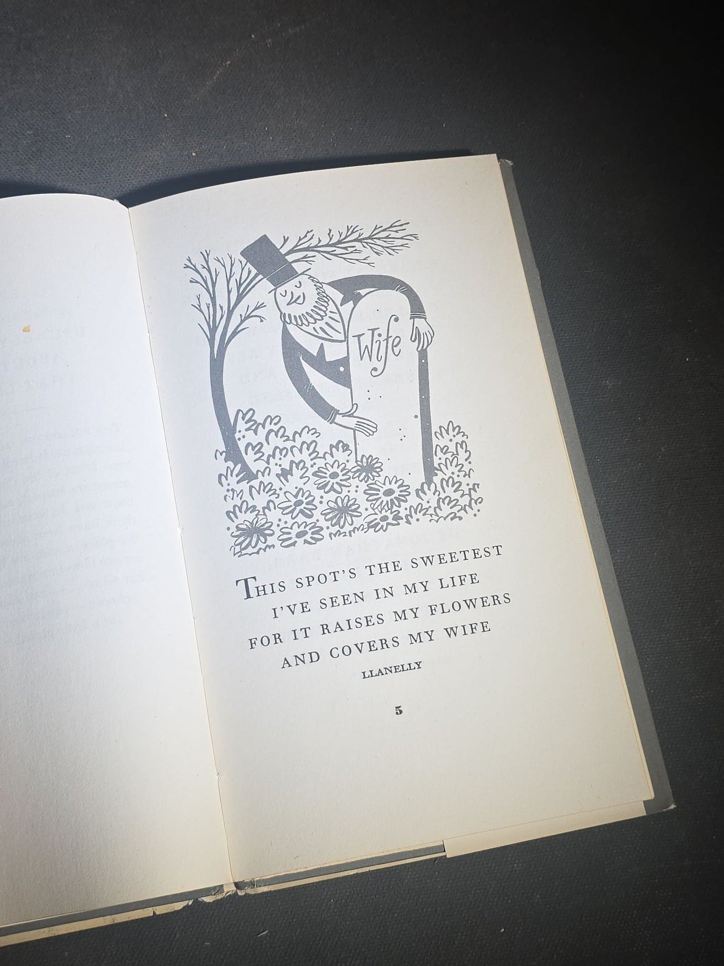 "Comic Epitaphs from the Very Best Old Graveyards" Vintage Illustrated Humor Book, Illustrated by Henry R. Martin, Published by Peter Pauper Press, Mount Vernon, New York, 1957