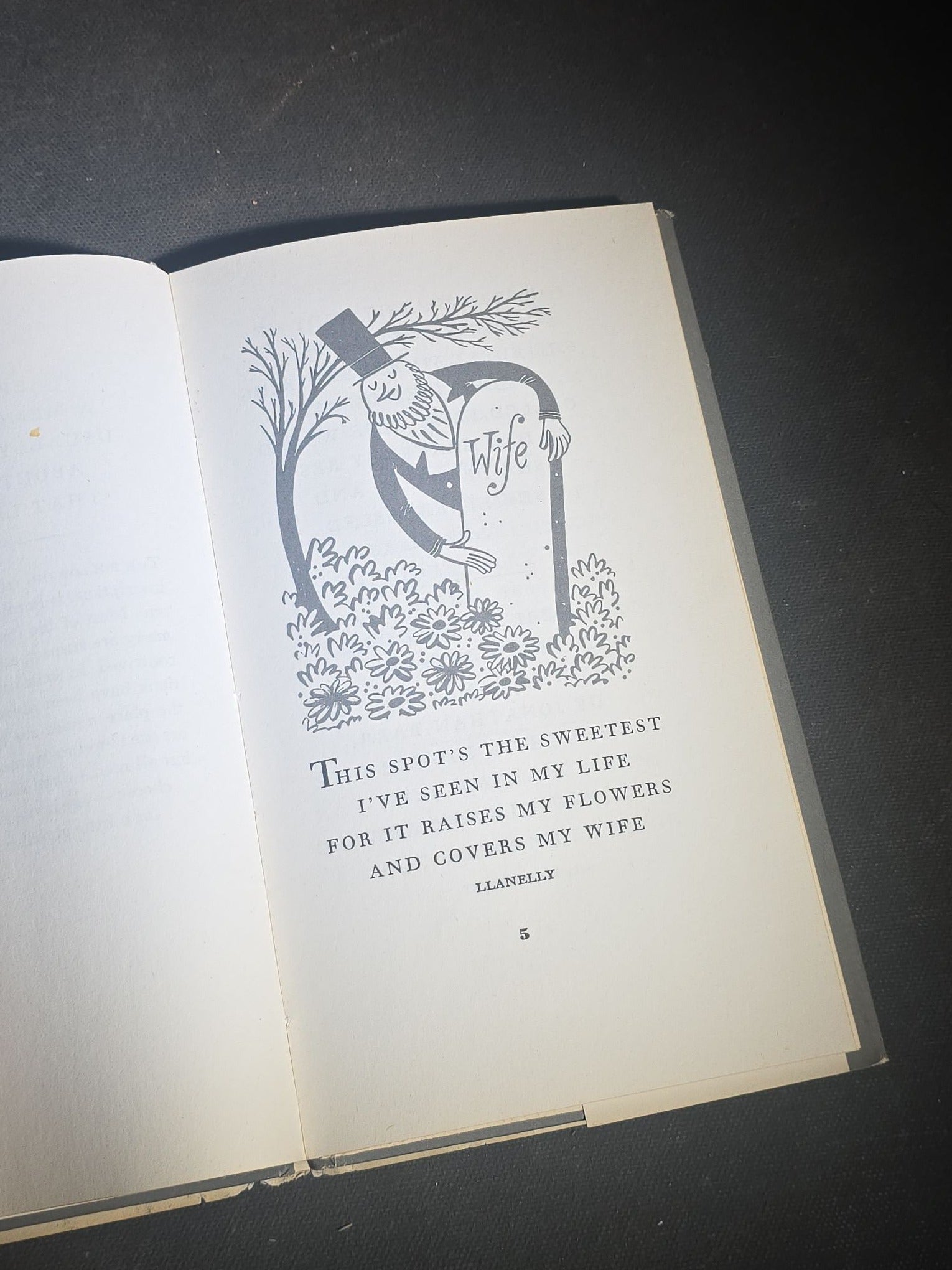 "Comic Epitaphs from the Very Best Old Graveyards" Vintage Illustrated Humor Book, Illustrated by Henry R. Martin, Published by Peter Pauper Press, Mount Vernon, New York, 1957