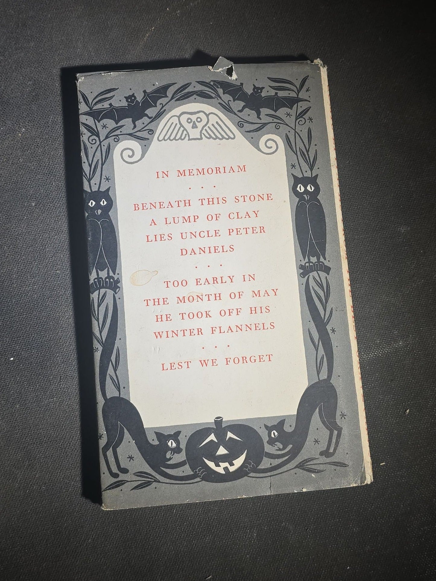 "Comic Epitaphs from the Very Best Old Graveyards" Vintage Illustrated Humor Book, Illustrated by Henry R. Martin, Published by Peter Pauper Press, Mount Vernon, New York, 1957