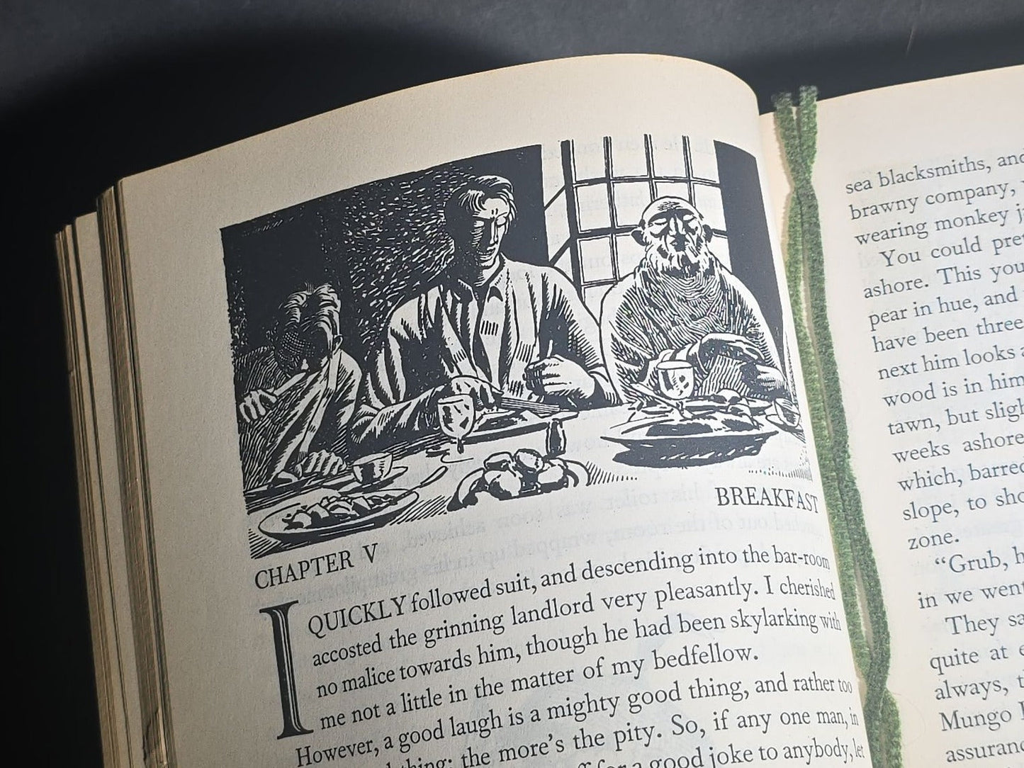 "Moby Dick or The Whale" Vintage Illustrated Novel by Herman Melville, Illustrated by Rockwell Kent, Published by Random House, New York, 1930