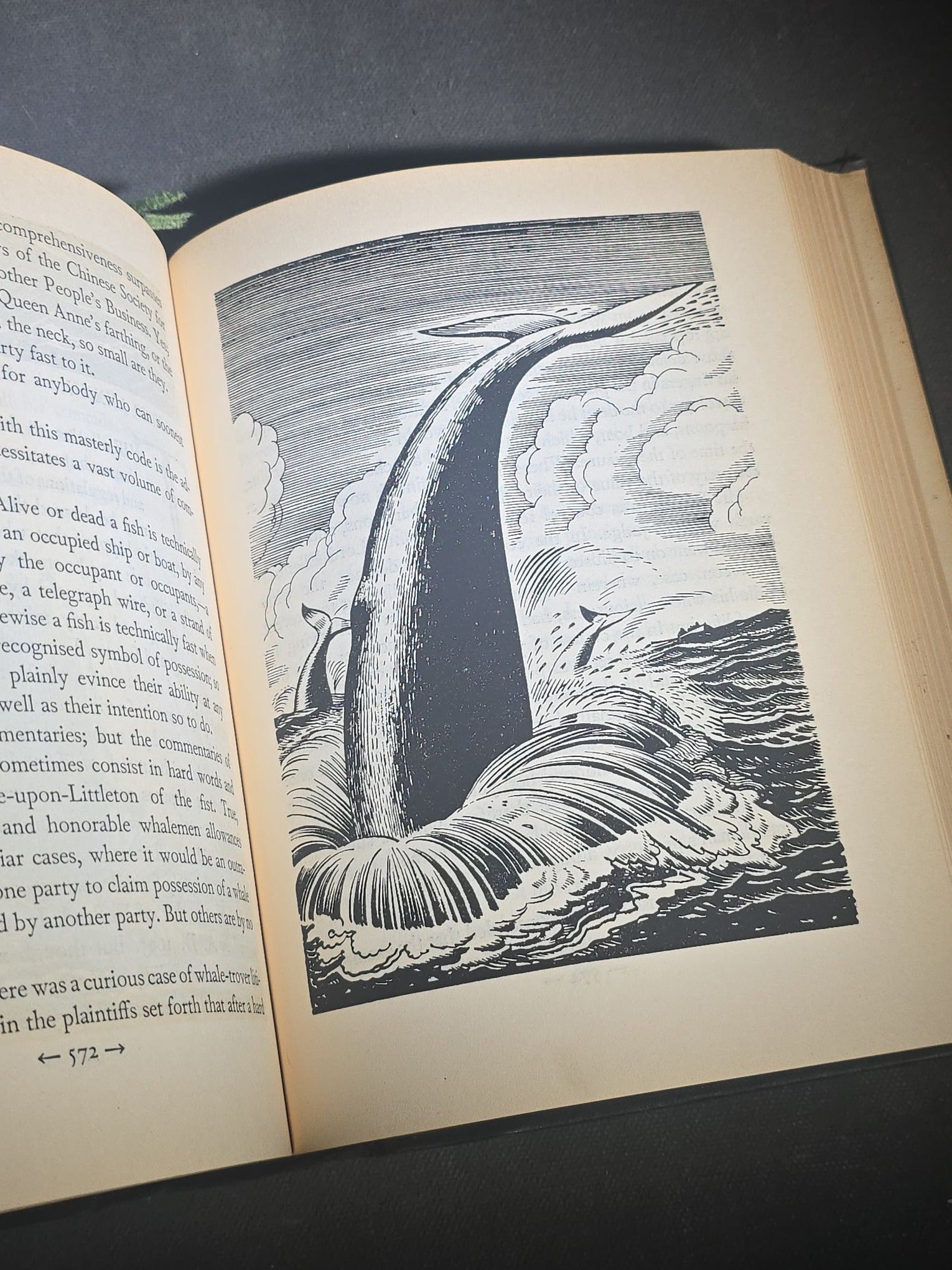 "Moby Dick or The Whale" Vintage Illustrated Novel by Herman Melville, Illustrated by Rockwell Kent, Published by Random House, New York, 1930