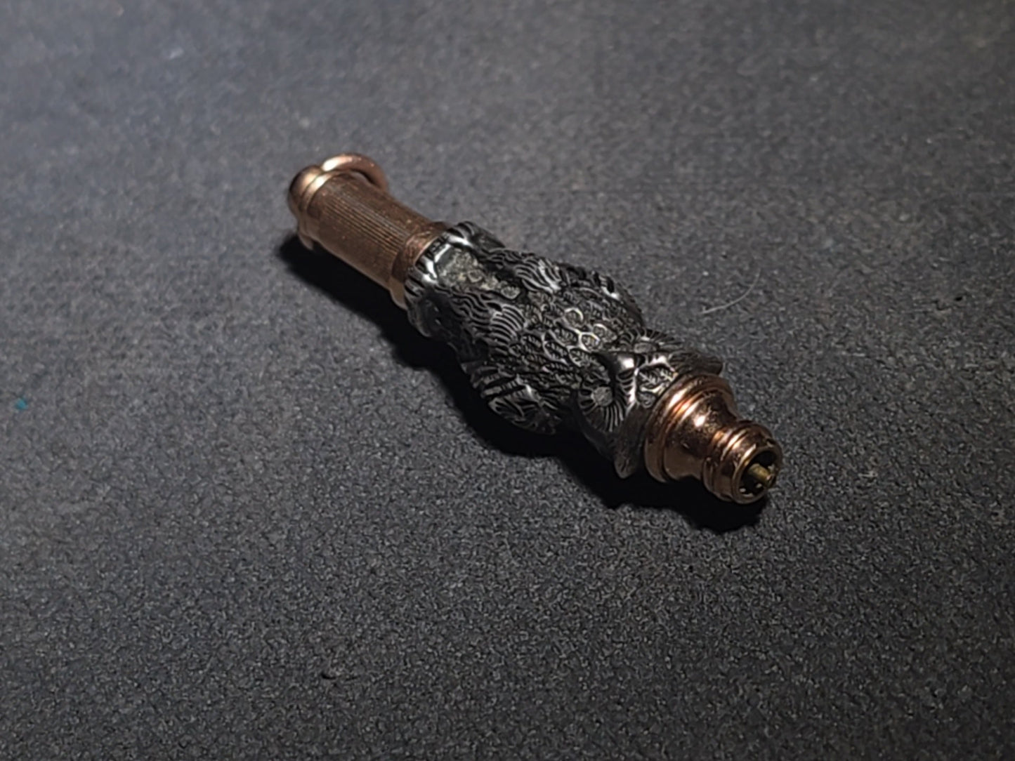 Antique Sterling Silver and 10K Gold Figural Owl Mechanical Pencil Fob