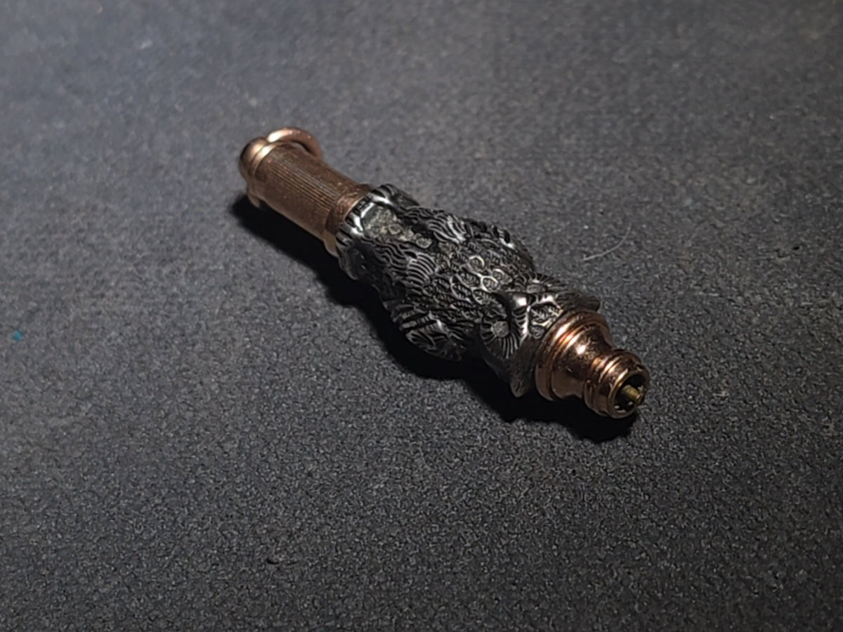 Antique Sterling Silver and 10K Gold Figural Owl Mechanical Pencil Fob