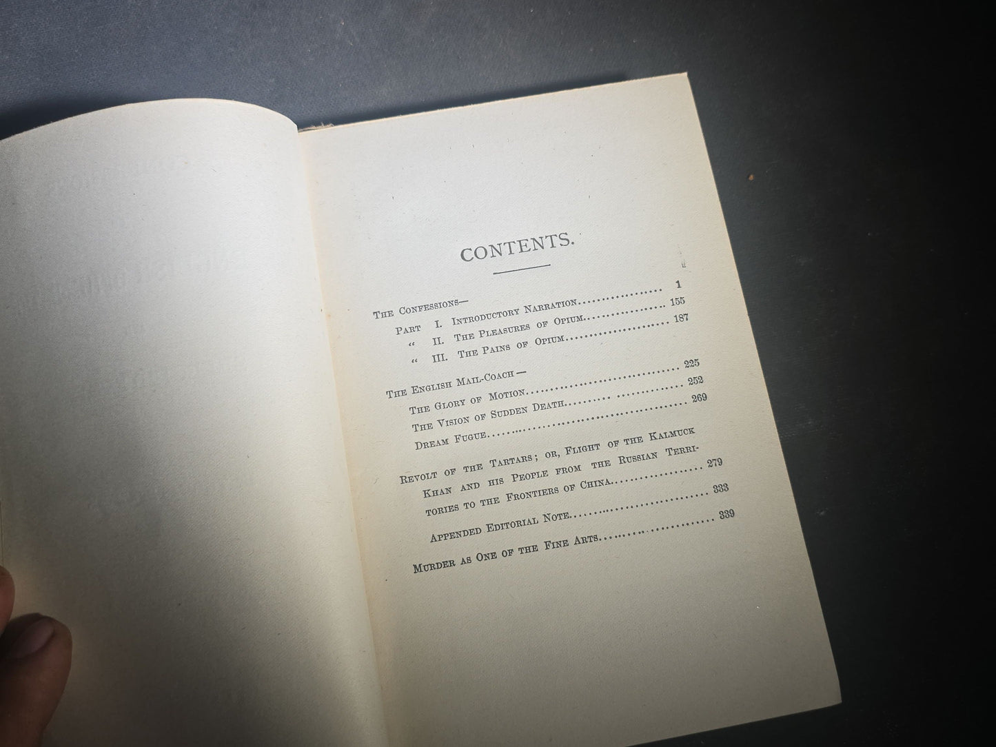 "Confessions of an English Opium-Eater and Selected Essays" Antique Book by Thomas De Quincey, Edited by David Masson, Cornell Series, Published by A. L. Burt Company, New York