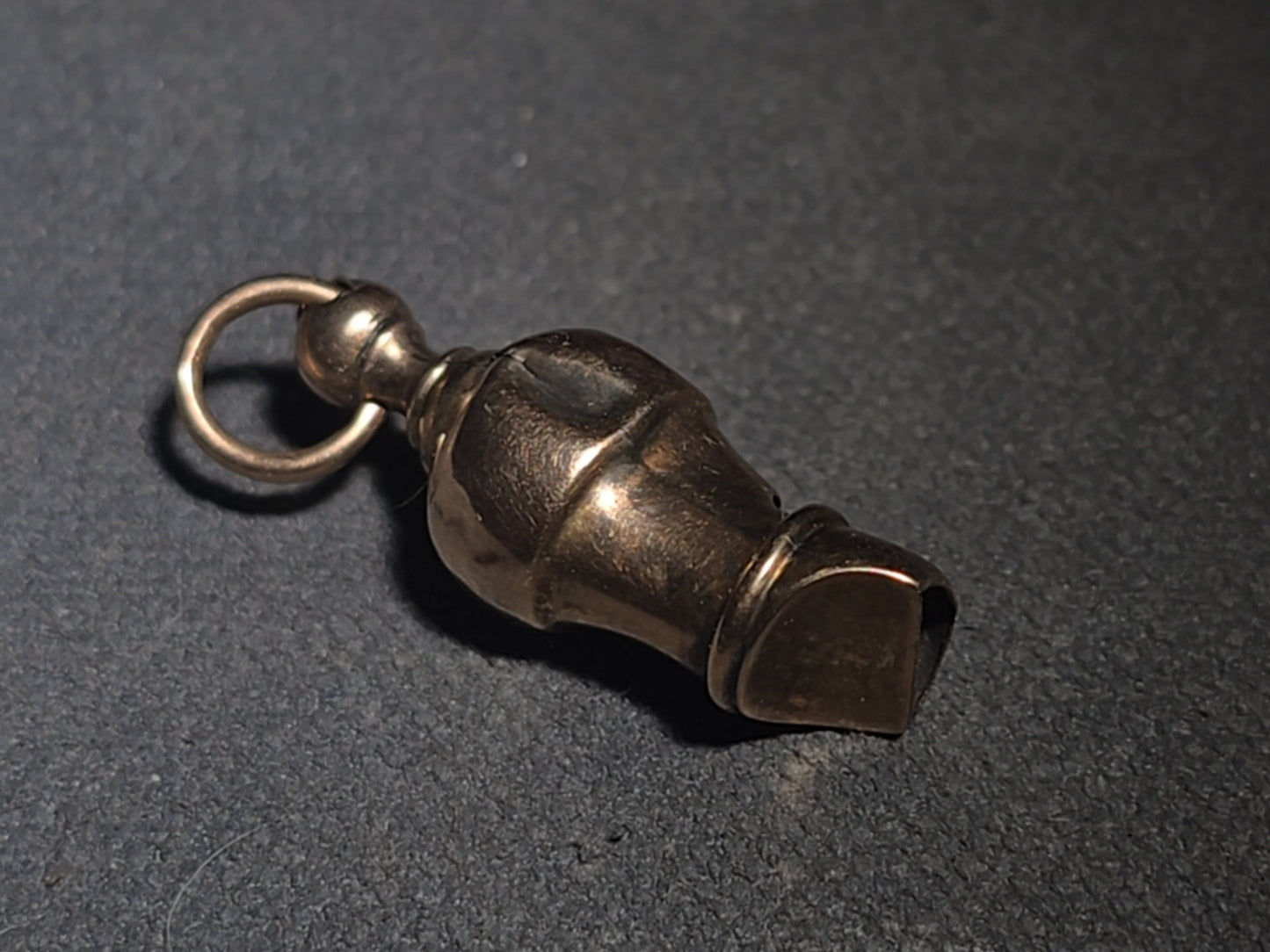 Antique Miniature 10K Gold Whistle Charm