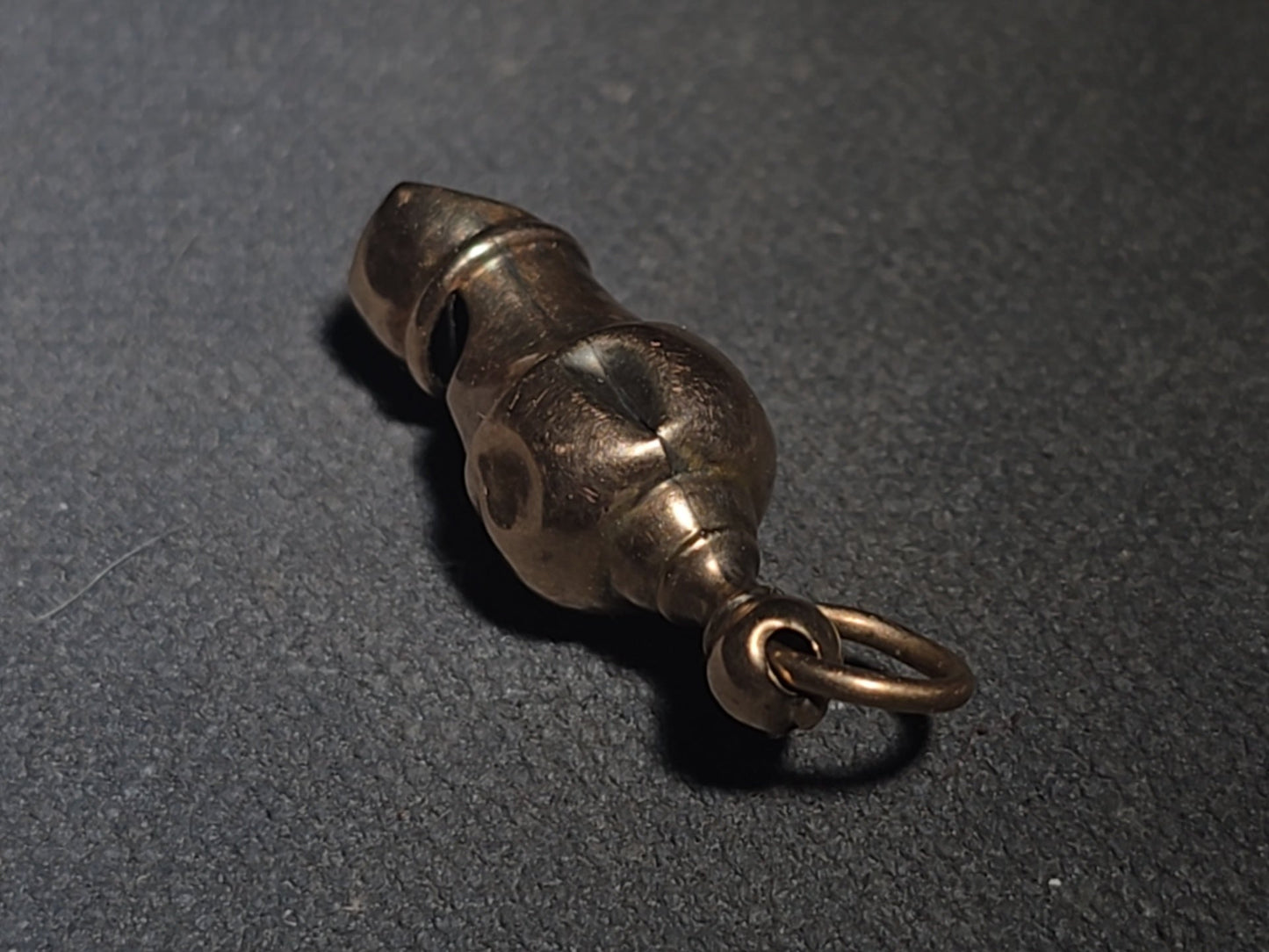 Antique Miniature 10K Gold Whistle Charm