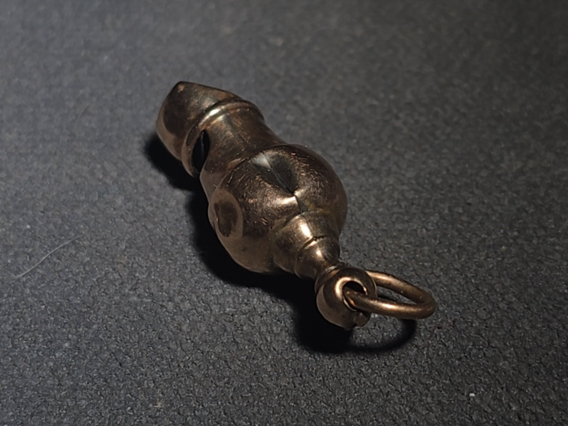 Antique Miniature 10K Gold Whistle Charm