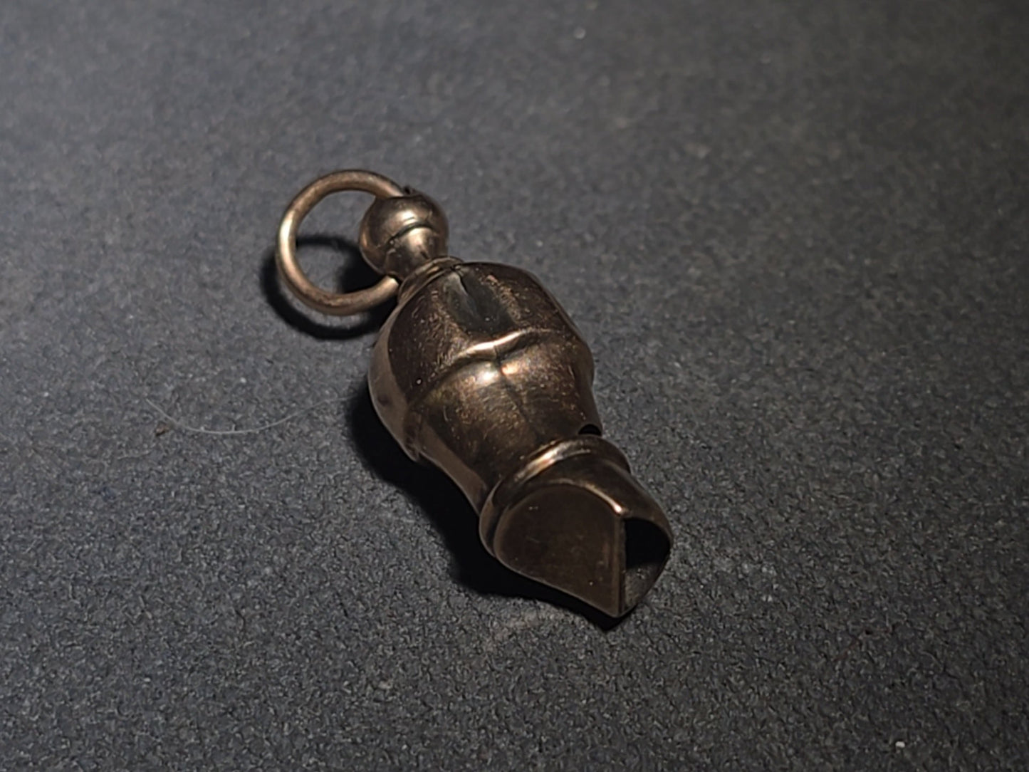 Antique Miniature 10K Gold Whistle Charm