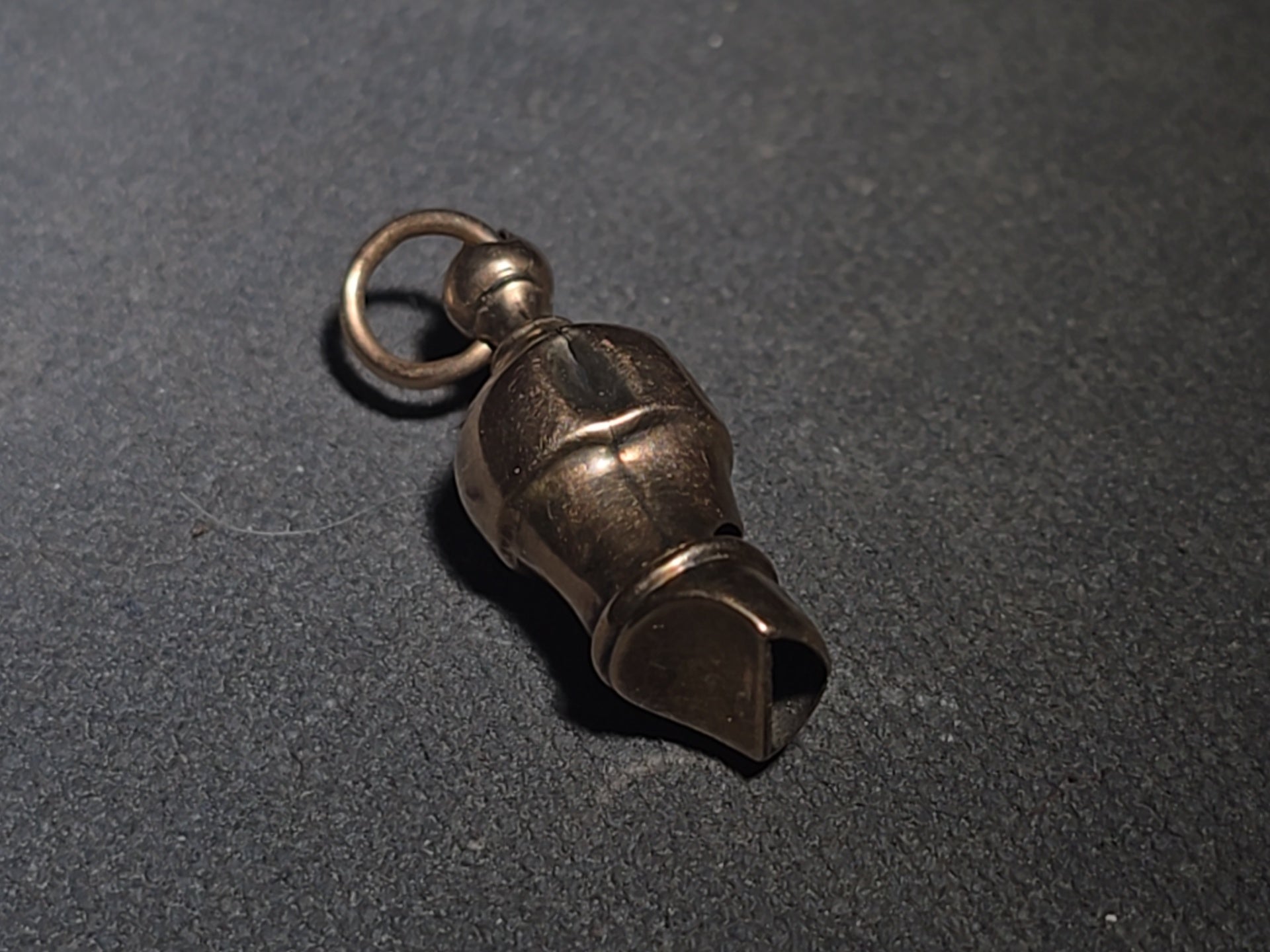 Antique Miniature 10K Gold Whistle Charm