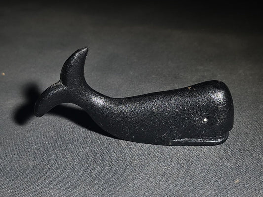 Vintage Miniature Cast Iron Whale Figurine