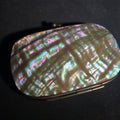 Lot 077 - Antique Mother-Of-Pearl Coin Purse with Red Fabric Interior and Brass Kiss-Lock Clasp