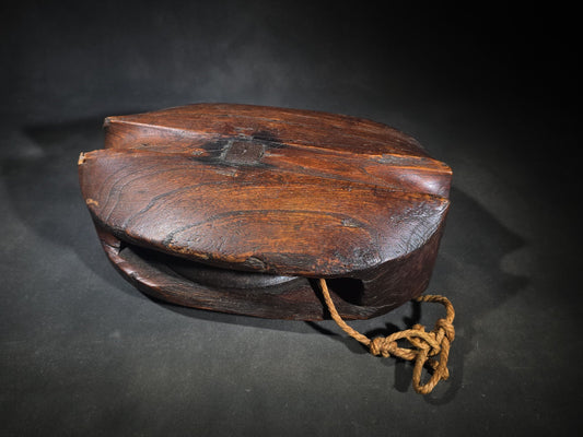 Antique Wood and Iron Ship's Block Pulley