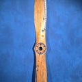 Lot 021 - Antique Laminated Wood Aircraft Propeller with Metal Leading-Edge Tips, 66" L