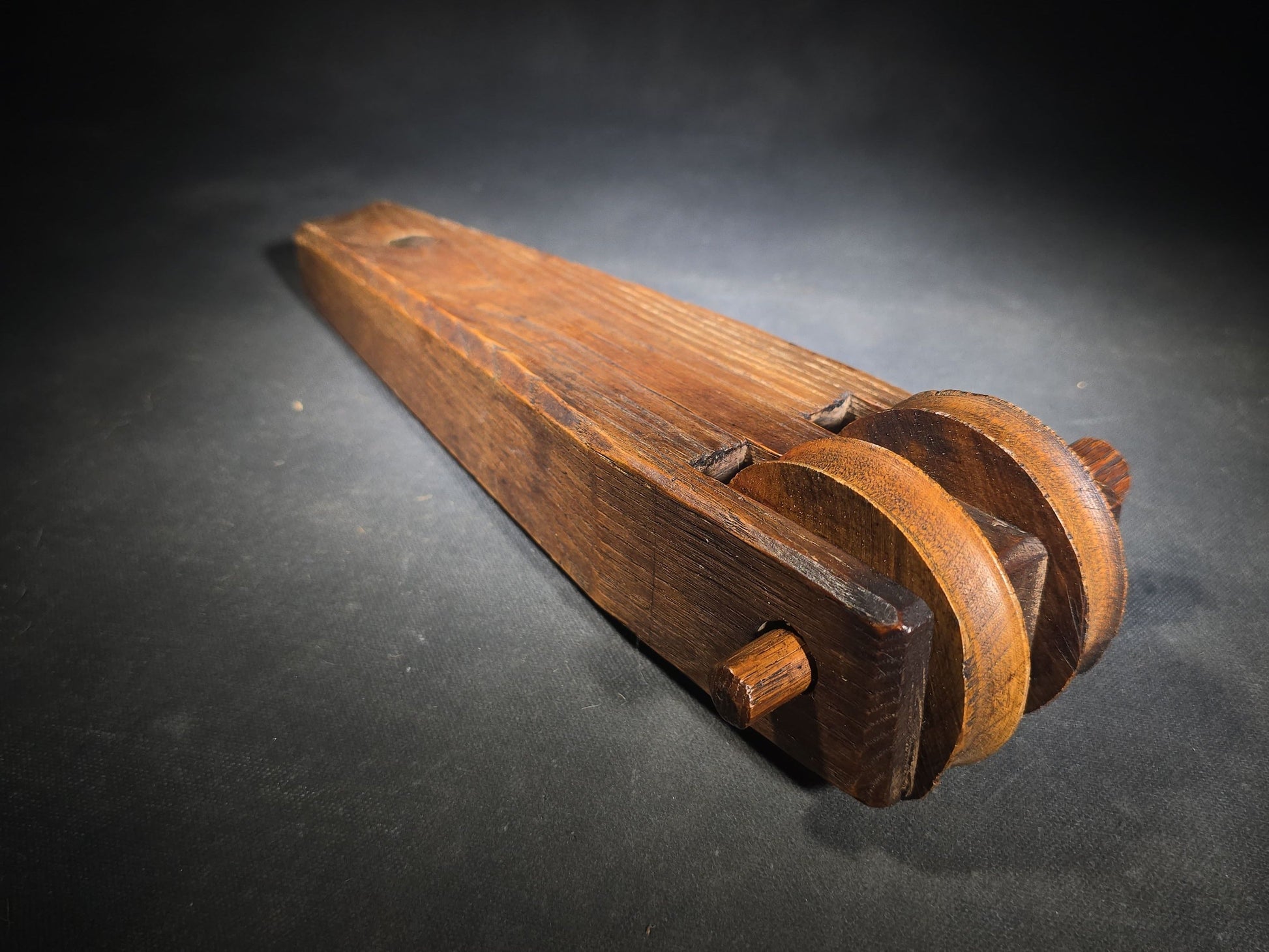 Antique Wooden Loom Pulley