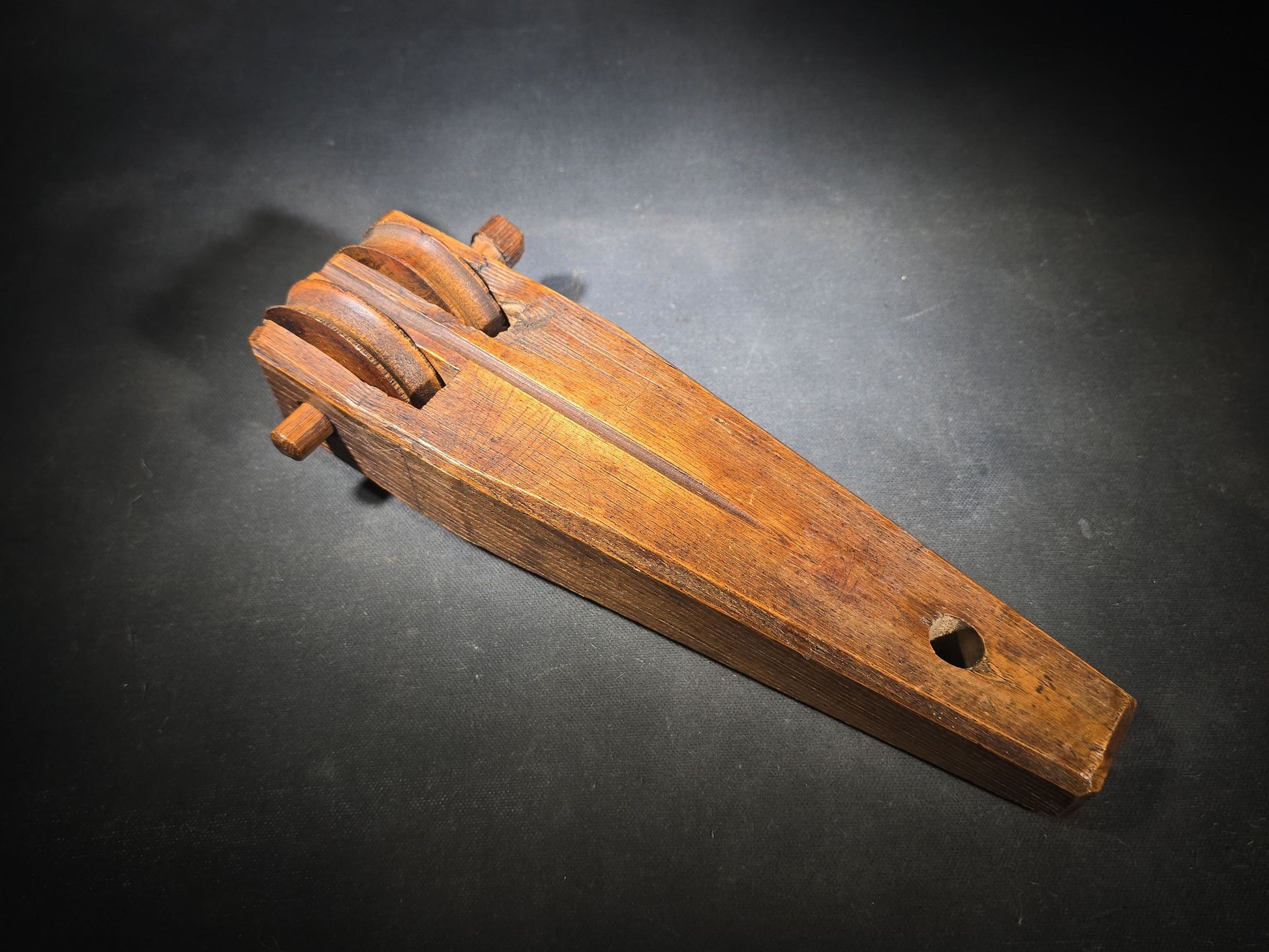 Antique Wooden Loom Pulley