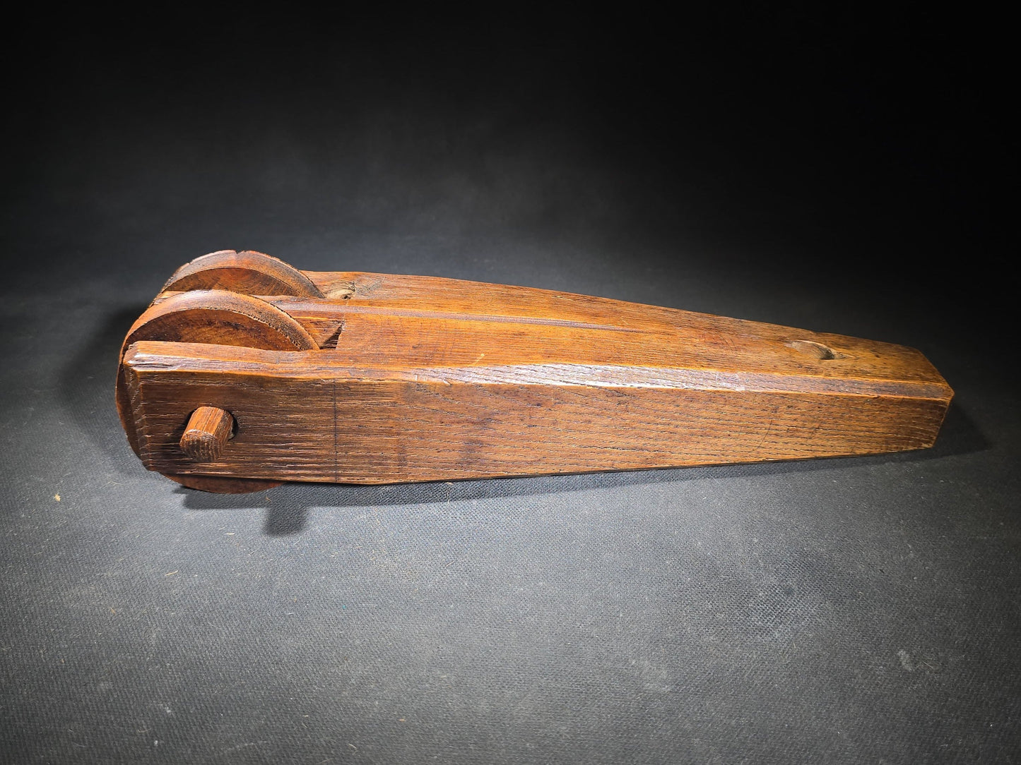Antique Wooden Loom Pulley