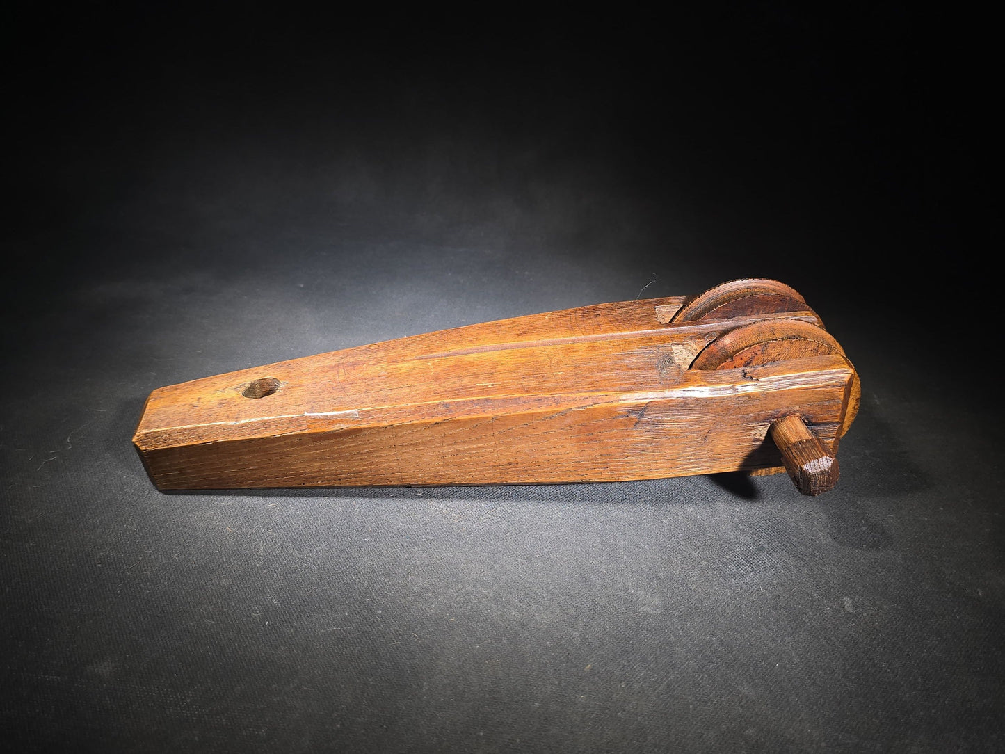 Antique Wooden Loom Pulley