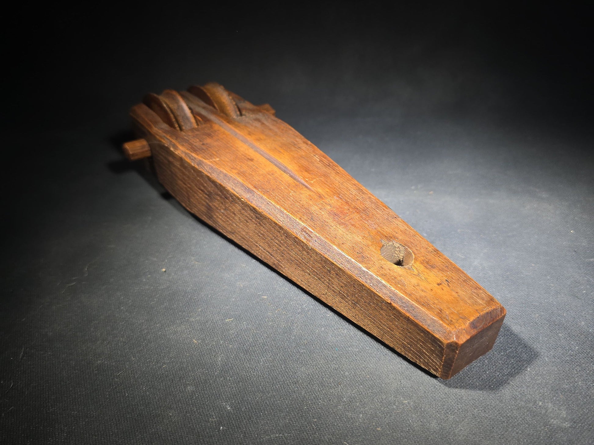 Antique Wooden Loom Pulley