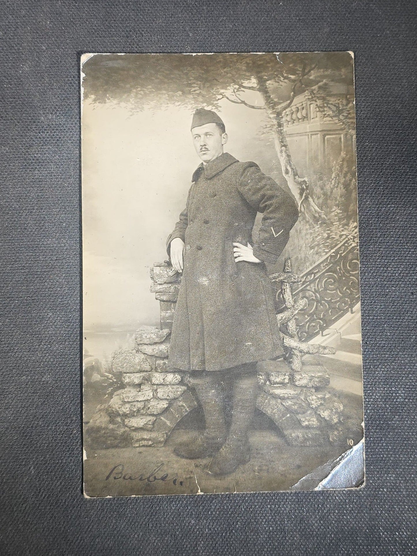 Grouping of 10 Antique and Vintage Military and Patriotic Postcards including WWI French Prisoner of War R.P.P.C. from Meschede, Germany, Winston Churchill WWII Portrait, Grant's Tomb, and City Hall Subway Station, New York