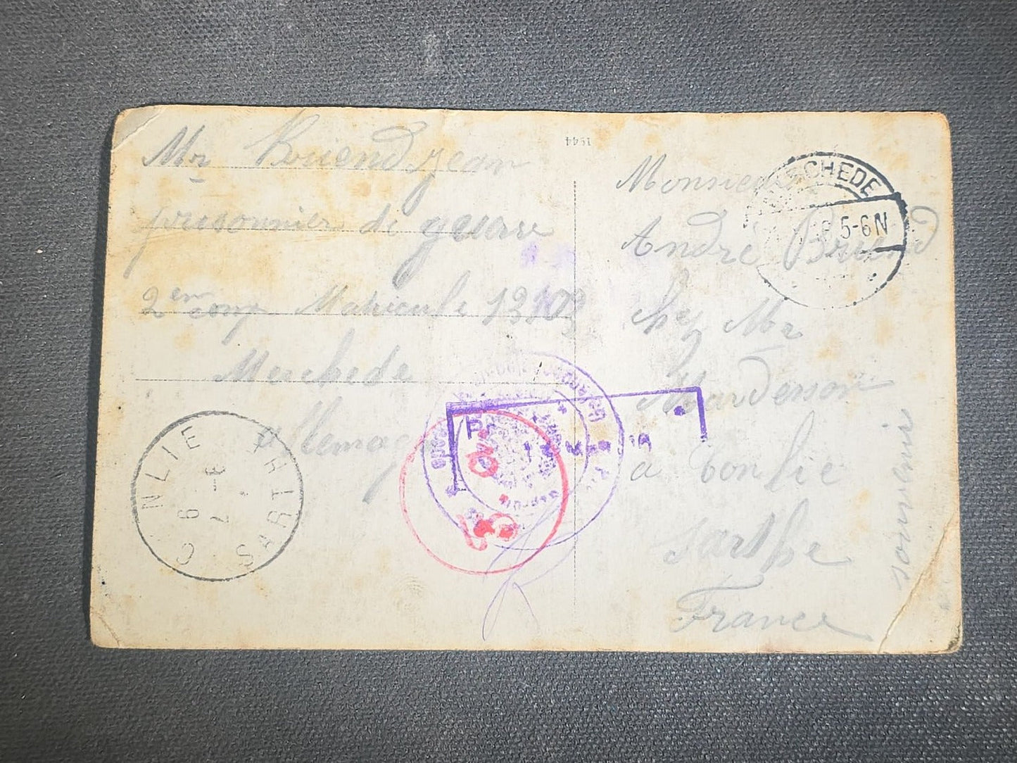 Grouping of 10 Antique and Vintage Military and Patriotic Postcards including WWI French Prisoner of War R.P.P.C. from Meschede, Germany, Winston Churchill WWII Portrait, Grant's Tomb, and City Hall Subway Station, New York