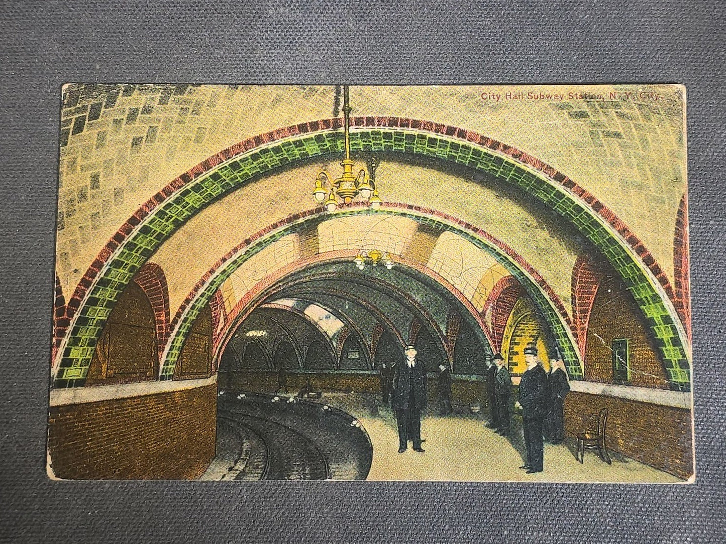 Grouping of 10 Antique and Vintage Military and Patriotic Postcards including WWI French Prisoner of War R.P.P.C. from Meschede, Germany, Winston Churchill WWII Portrait, Grant's Tomb, and City Hall Subway Station, New York