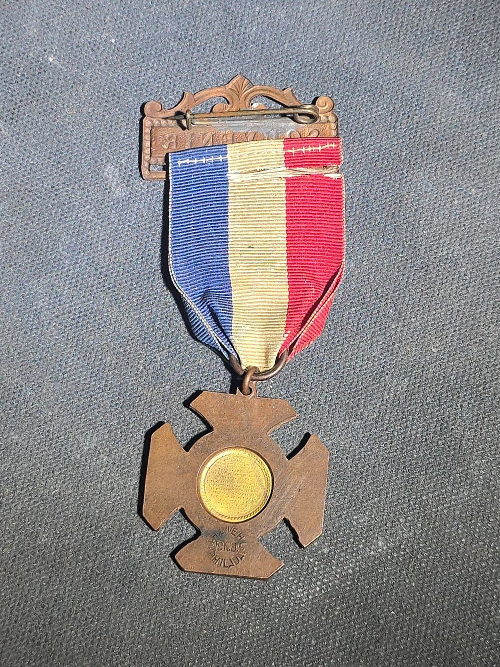 Grouping of Eight Antique Fraternal and G.A.R. Medals, Badges, and Accessories including I.O.O.F. Idlewool Lodge No. 652, Knights of Pythias Trinity Commandery Augusta, Maine, and G.A.R. Encampment Souvenir Badges