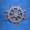 Lot 020 - Antique Wooden Ship's Wheel with Cast Iron Hub, 34" L