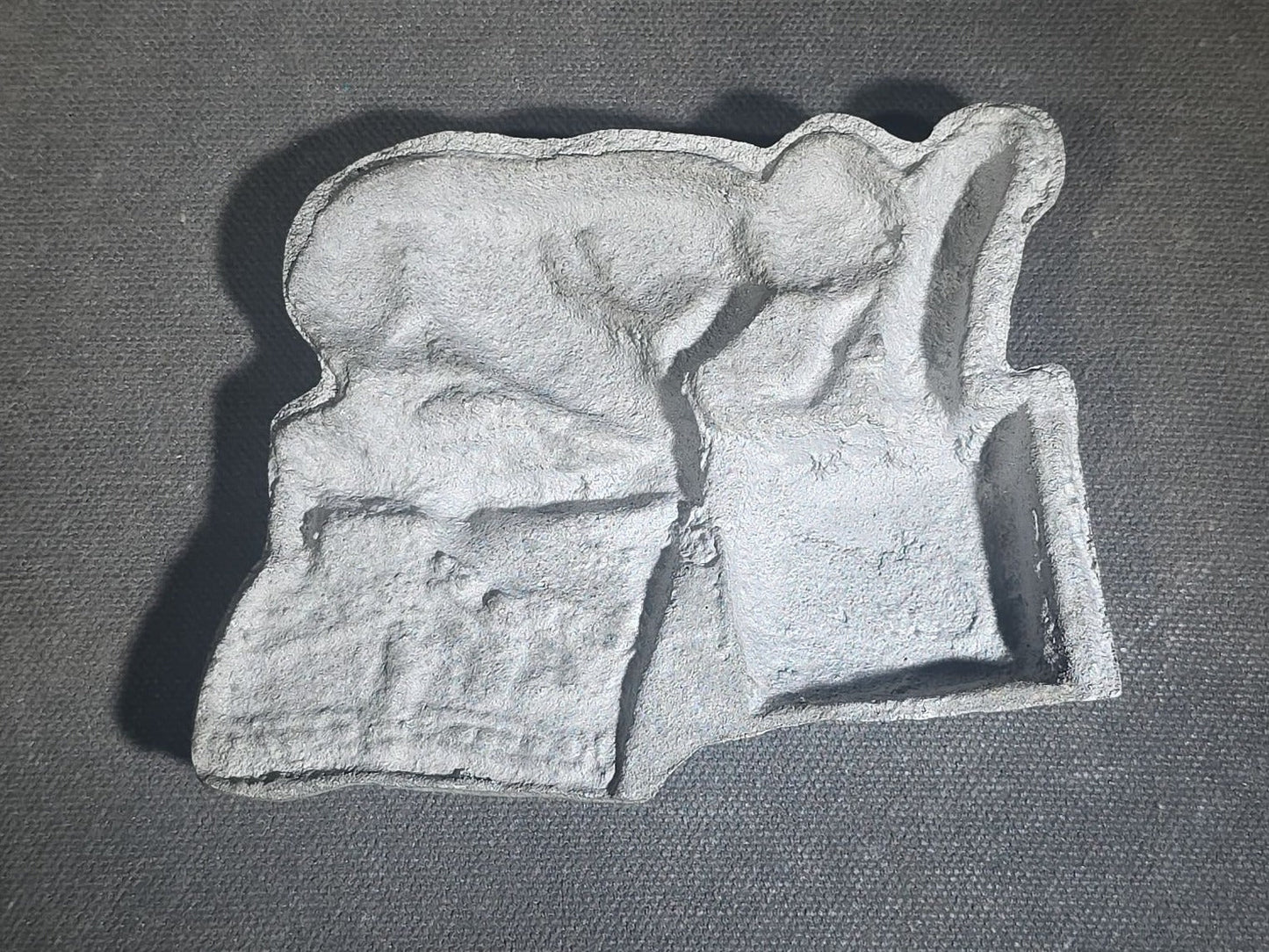 Vintage Cast Aluminum Risque Novelty Figurine Depicting a Figure on a Bed...
