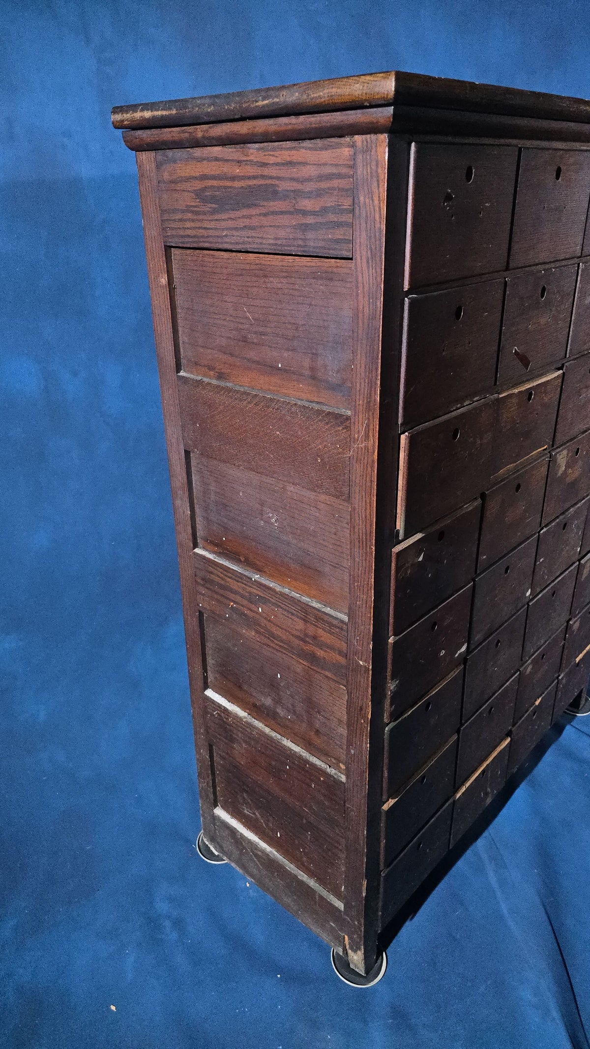 Antique Multi-Drawer Apothecary-Style Storage Cabinet