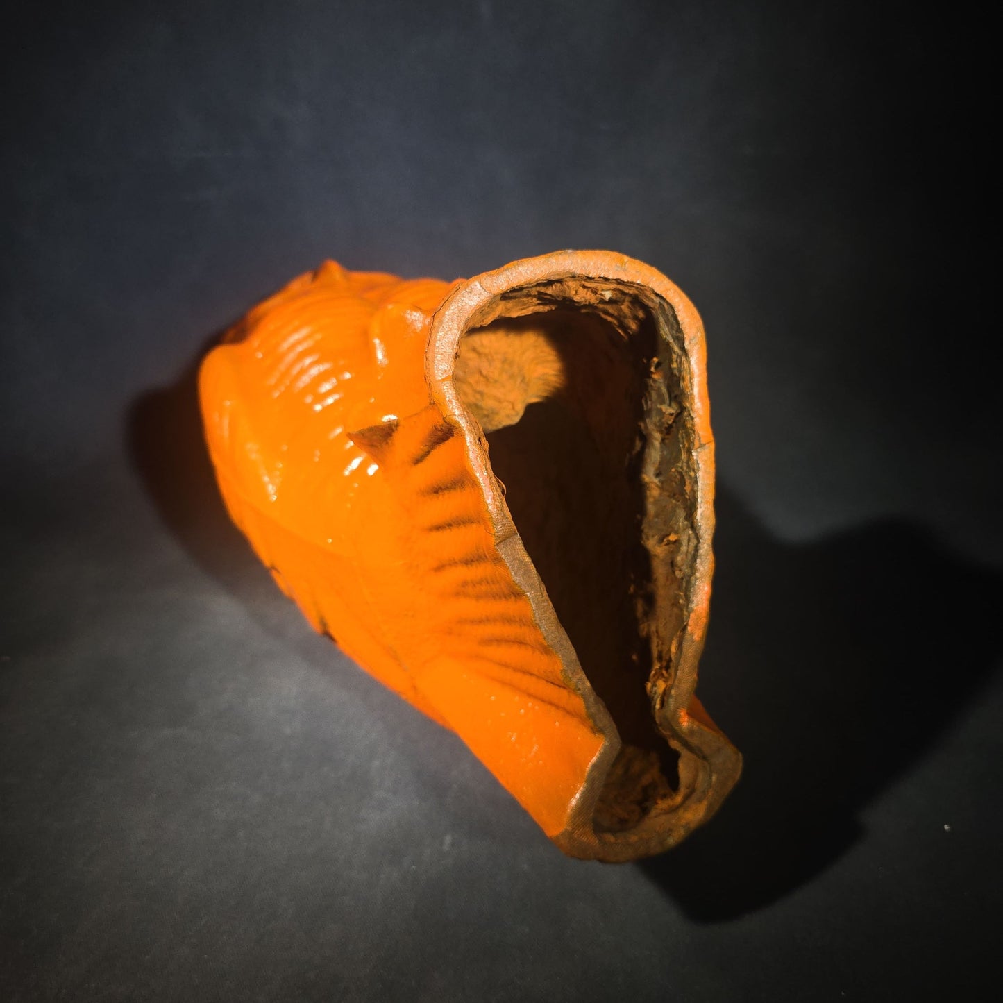 Vintage Papier-Mache / Paper Pulp Halloween Owl Figure with Glass Eyes, Repainted