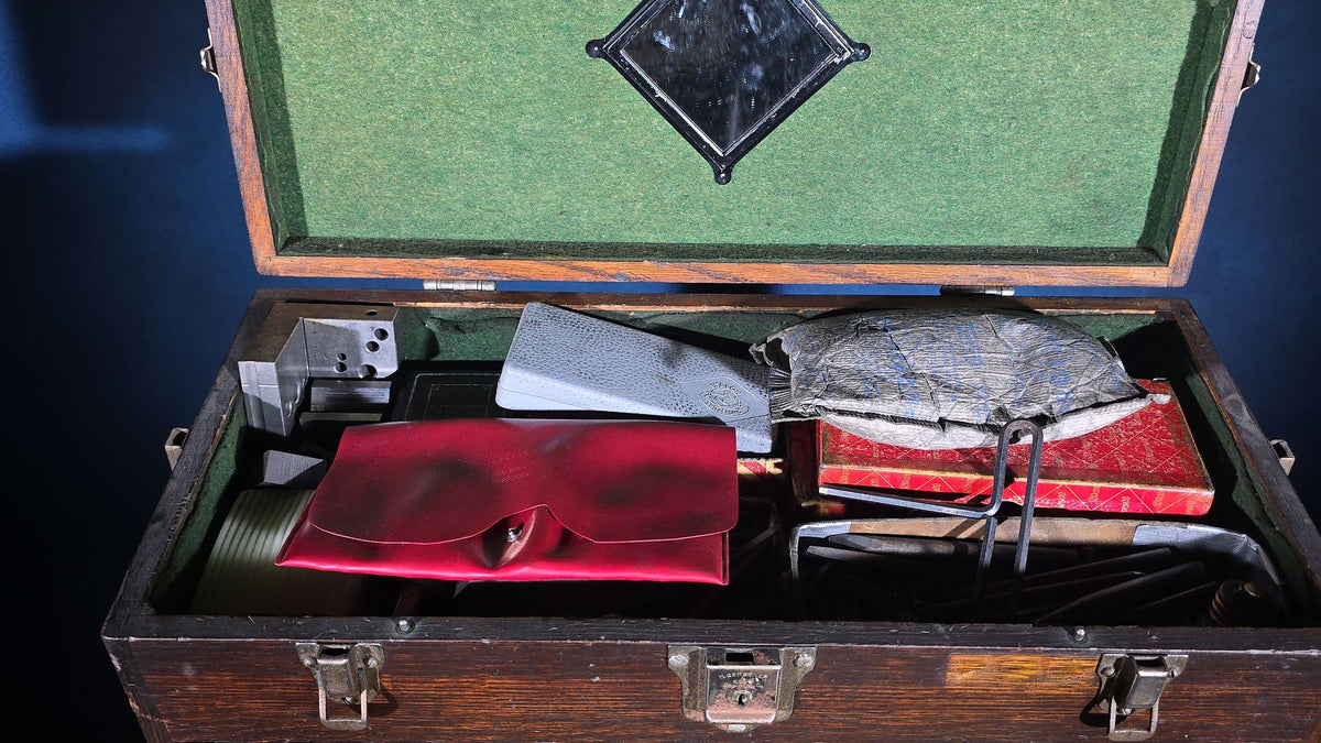 Vintage Oak Machinist's Tool Chest with Contents, Manufactured by Gerstner, Dayton, Ohio