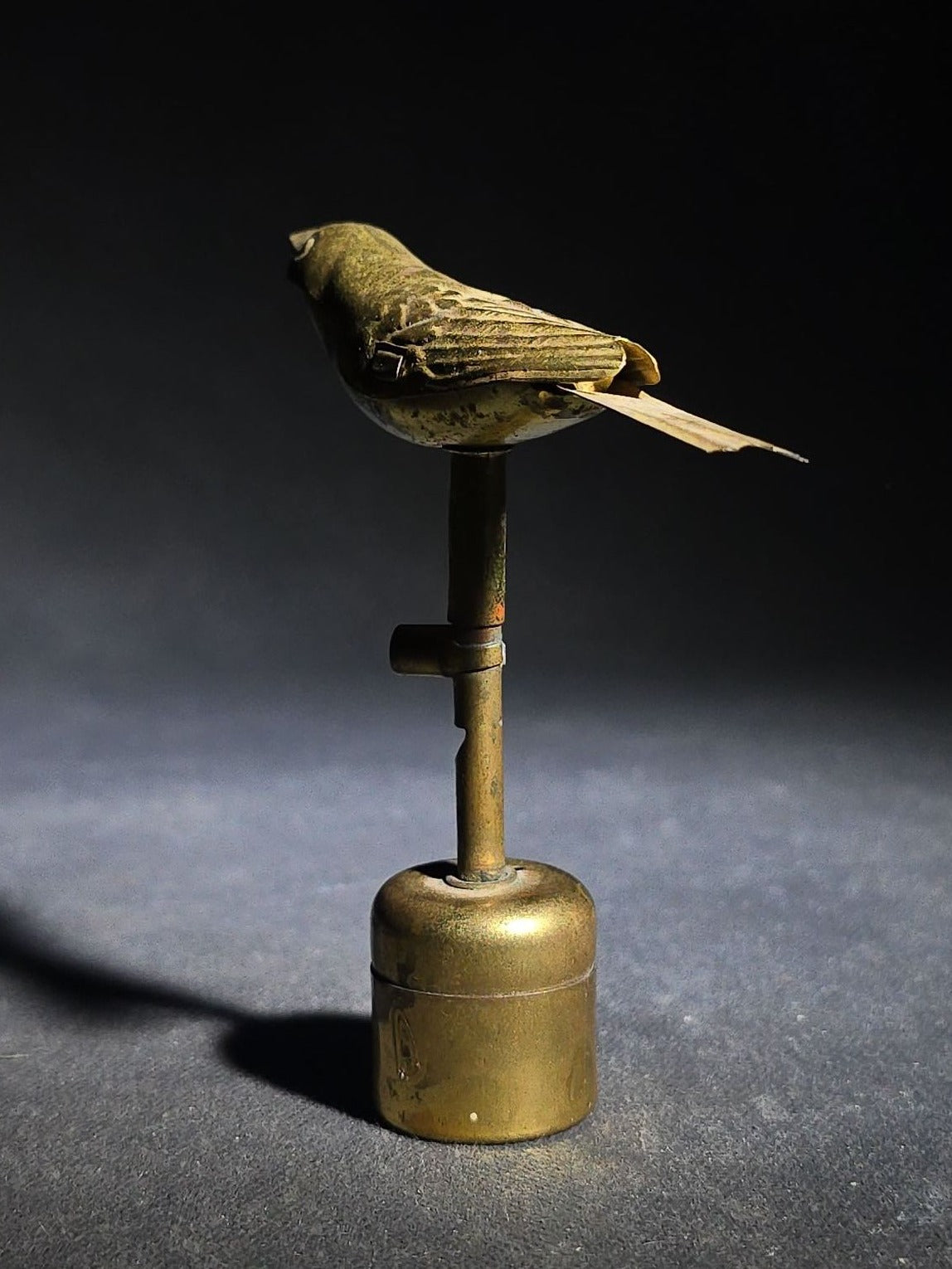 Antique Brass "Watch the Birdie" Photography Studio Bird Whistle Prop, Manufactured by Risdon Mfg. Co., Naugatuck, Connecticut, Patented March 13, 1923