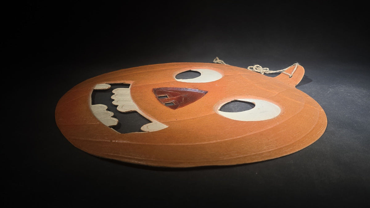Antique Embossed Paper Jack-O-Lantern Die Cut, Marked Germany