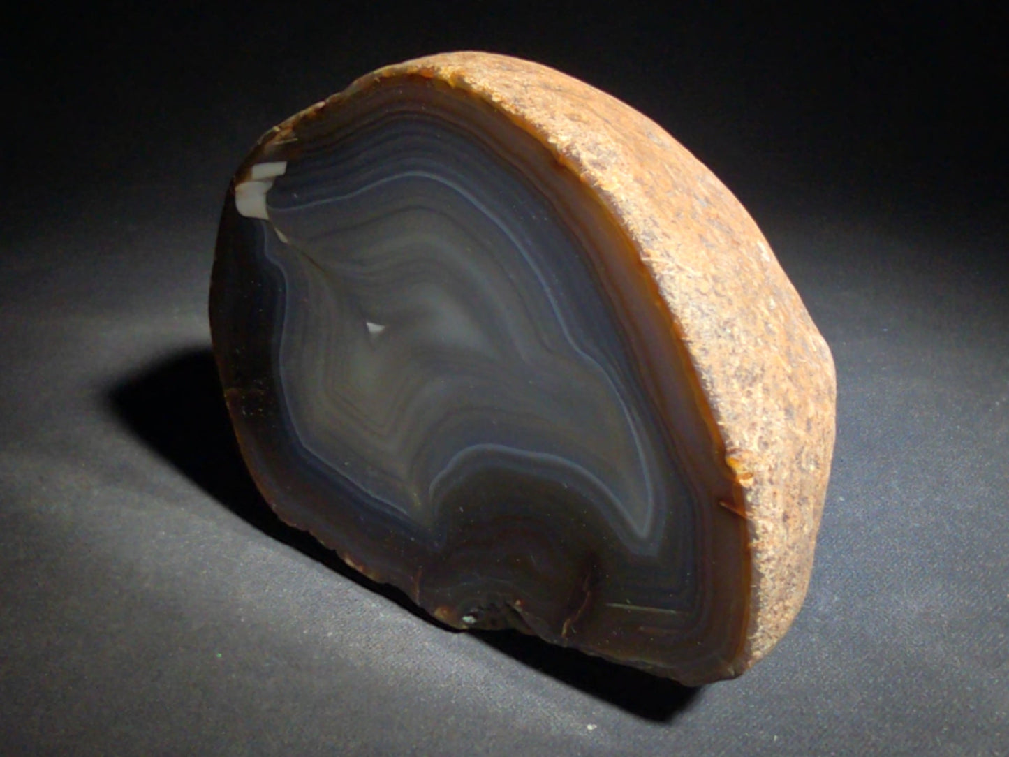 Polished Agate Nodule with Banded Interior