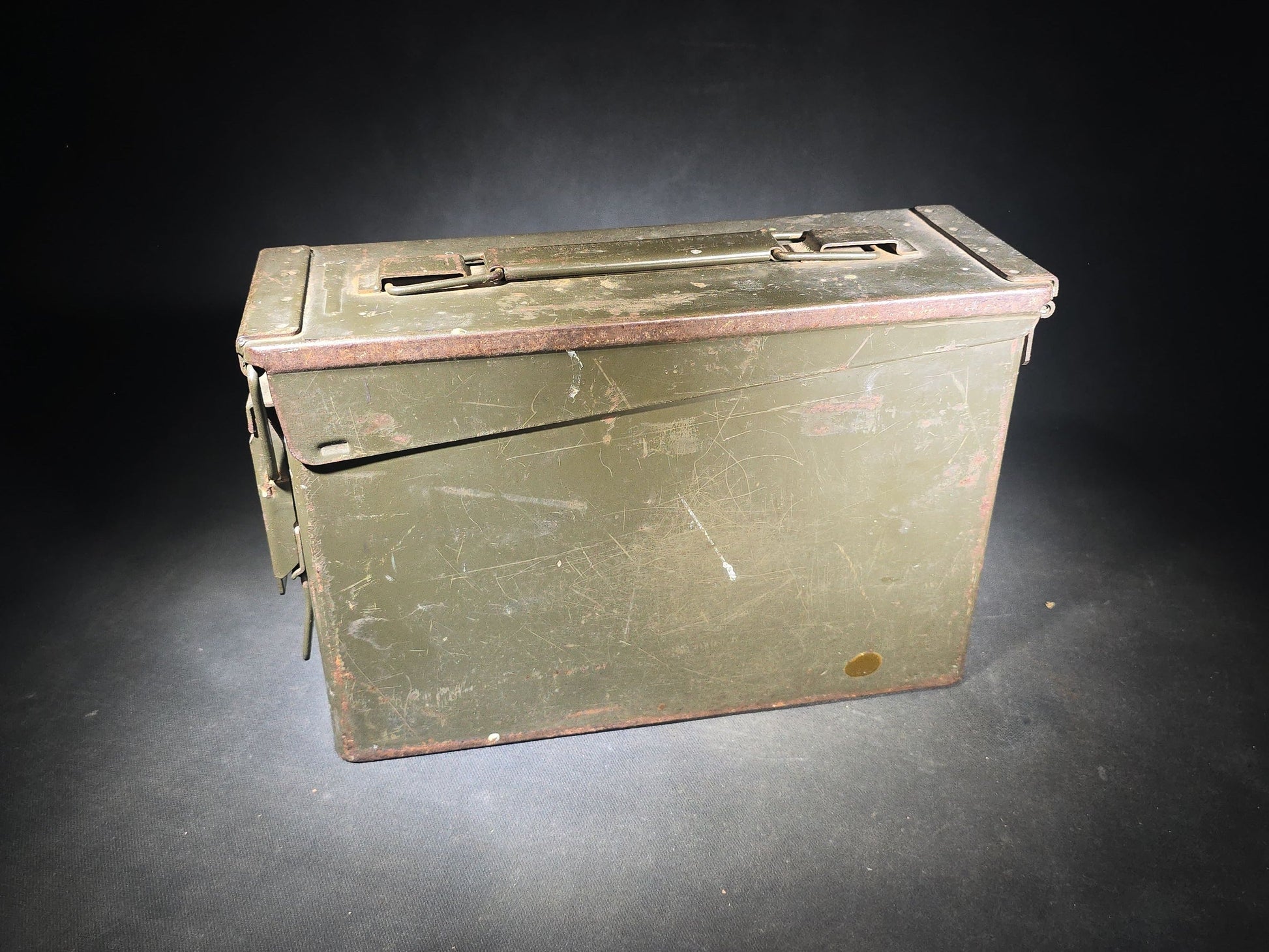 Pair of Vintage U.S. Military Metal Ammunition Boxes including 7.62 MM M13 and .30 Caliber AP T93E2