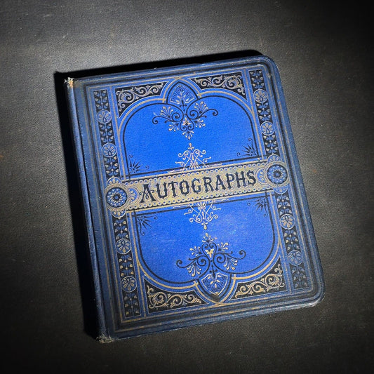 Antique Aldine Autograph Album Belonging to Mrs. Lucinda L. Berry, Somerville, Massachusetts, with Entries Dating 1879-1883 including Signature of Photographer Amory Nelson Hardy (1835-1911), Published by L.A. Lipman, 1878