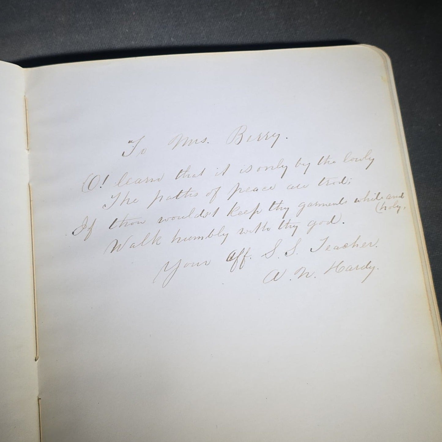 Antique Aldine Autograph Album Belonging to Mrs. Lucinda L. Berry, Somerville, Massachusetts, with Entries Dating 1879-1883 including Signature of Photographer Amory Nelson Hardy (1835-1911), Published by L.A. Lipman, 1878