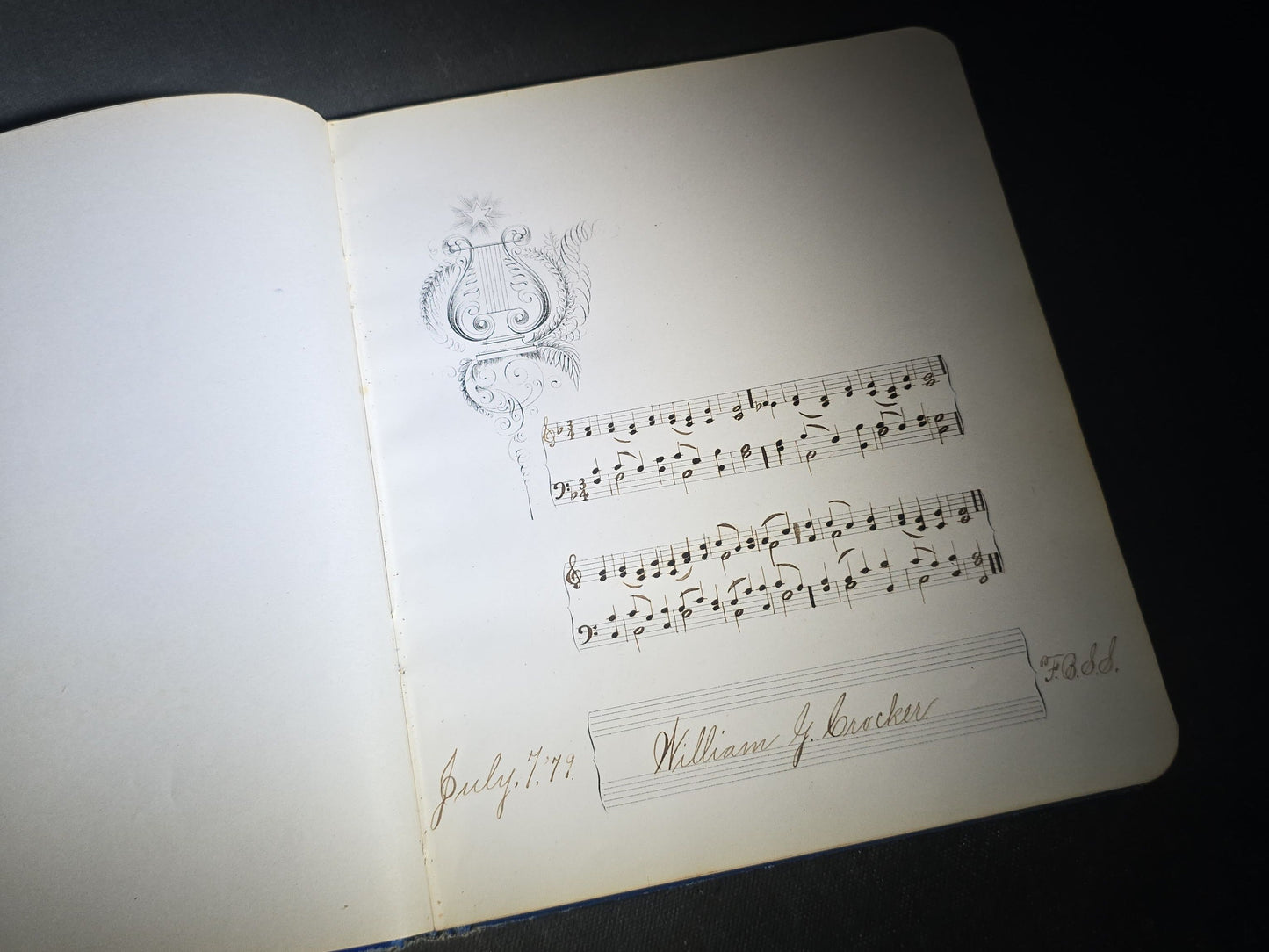 Antique Aldine Autograph Album Belonging to Mrs. Lucinda L. Berry, Somerville, Massachusetts, with Entries Dating 1879-1883 including Signature of Photographer Amory Nelson Hardy (1835-1911), Published by L.A. Lipman, 1878