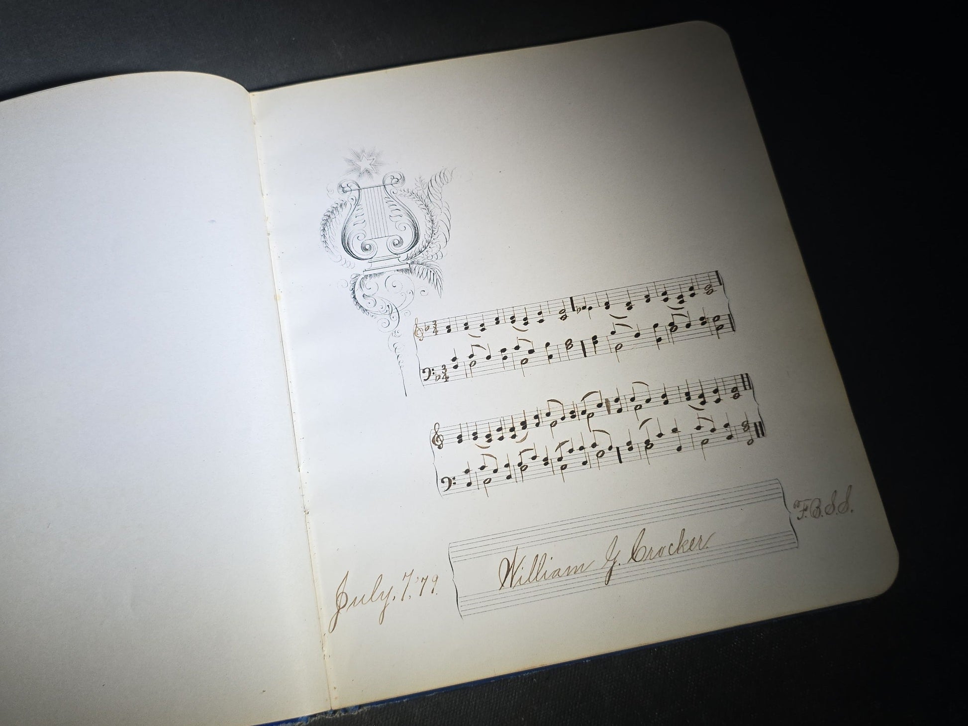Antique Aldine Autograph Album Belonging to Mrs. Lucinda L. Berry, Somerville, Massachusetts, with Entries Dating 1879-1883 including Signature of Photographer Amory Nelson Hardy (1835-1911), Published by L.A. Lipman, 1878