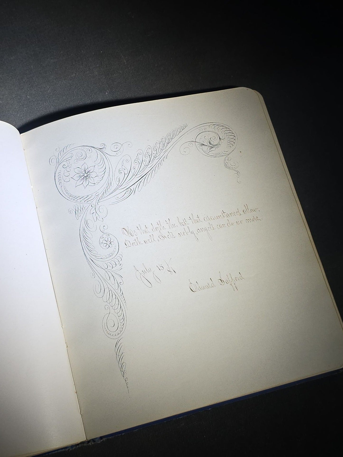 Antique Aldine Autograph Album Belonging to Mrs. Lucinda L. Berry, Somerville, Massachusetts, with Entries Dating 1879-1883 including Signature of Photographer Amory Nelson Hardy (1835-1911), Published by L.A. Lipman, 1878