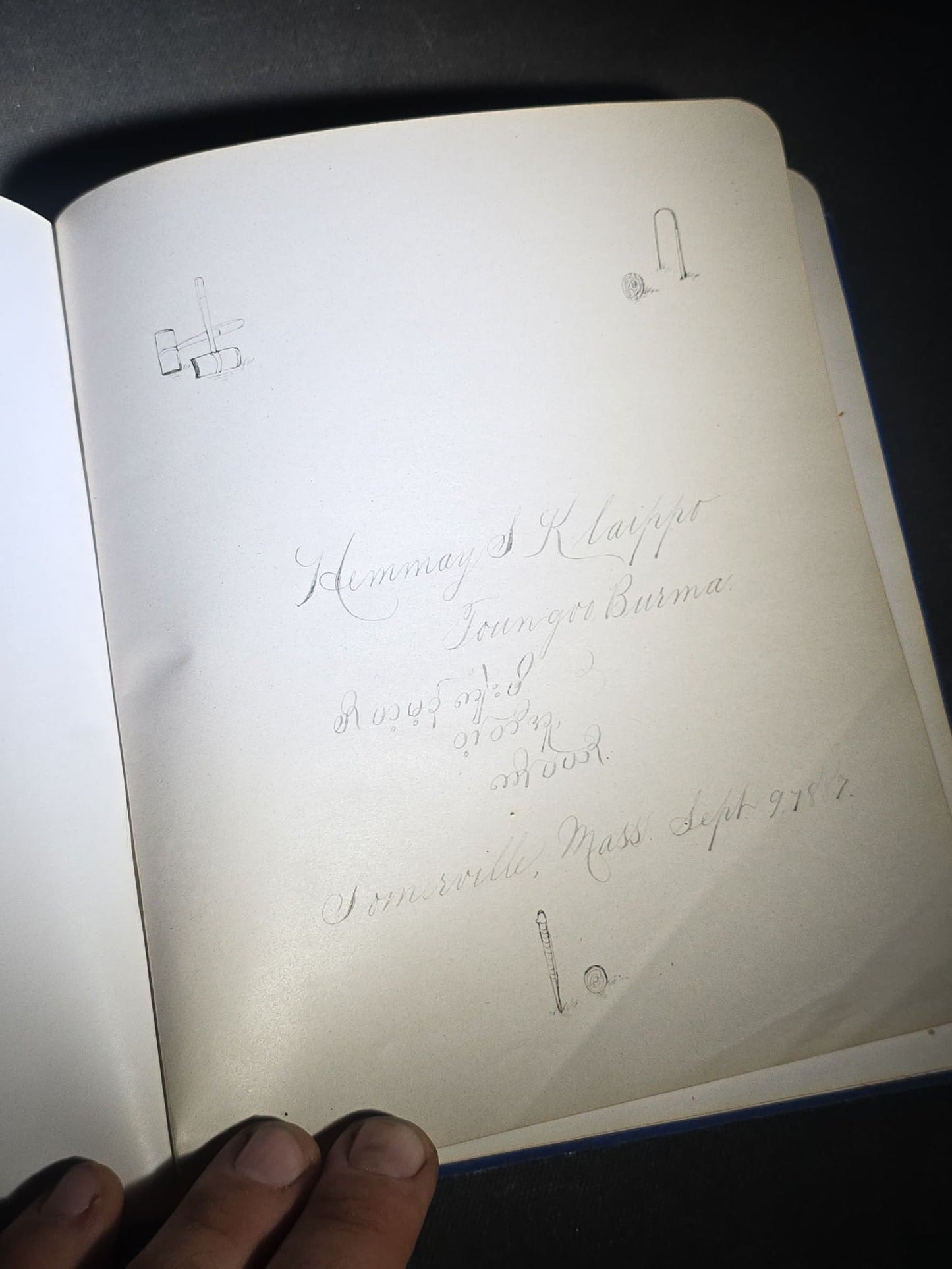 Antique Aldine Autograph Album Belonging to Mrs. Lucinda L. Berry, Somerville, Massachusetts, with Entries Dating 1879-1883 including Signature of Photographer Amory Nelson Hardy (1835-1911), Published by L.A. Lipman, 1878