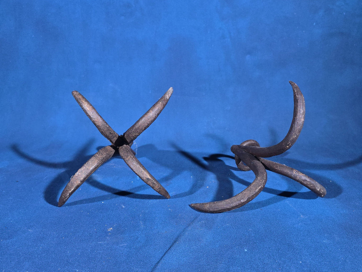 Pair of Antique Iron Grappling Hooks