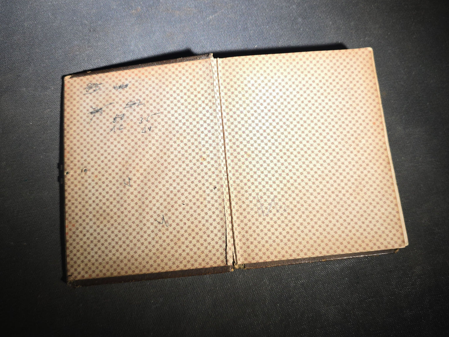 Antique Portrait Photo Album Containing Seven Tintype Photographs and Four C.D.V. Photographs, Embossed Leather Binding