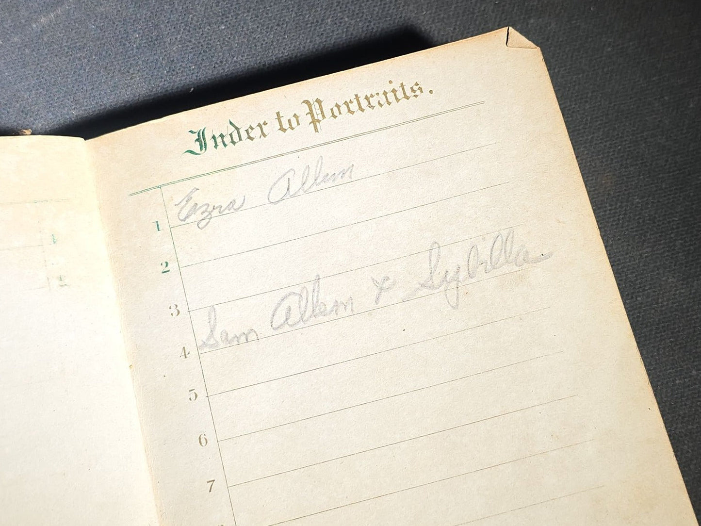 Antique Portrait Photo Album Containing Seven Tintype Photographs and Four C.D.V. Photographs, Embossed Leather Binding