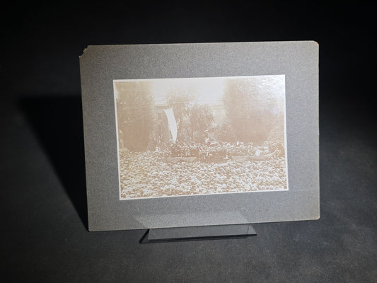 Antique Board-Mounted Photograph of Theodore Roosevelt Campaigning for the Presidency at Washington Square, Haverhill, Massachusetts