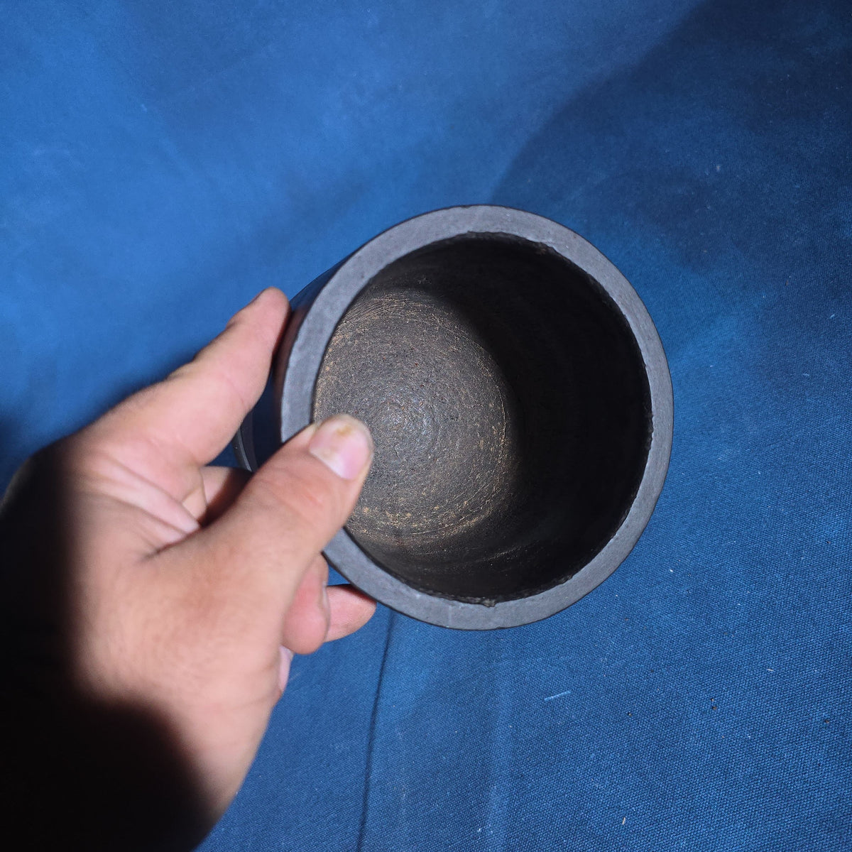 Antique Turned Wood Mortar and Pestle