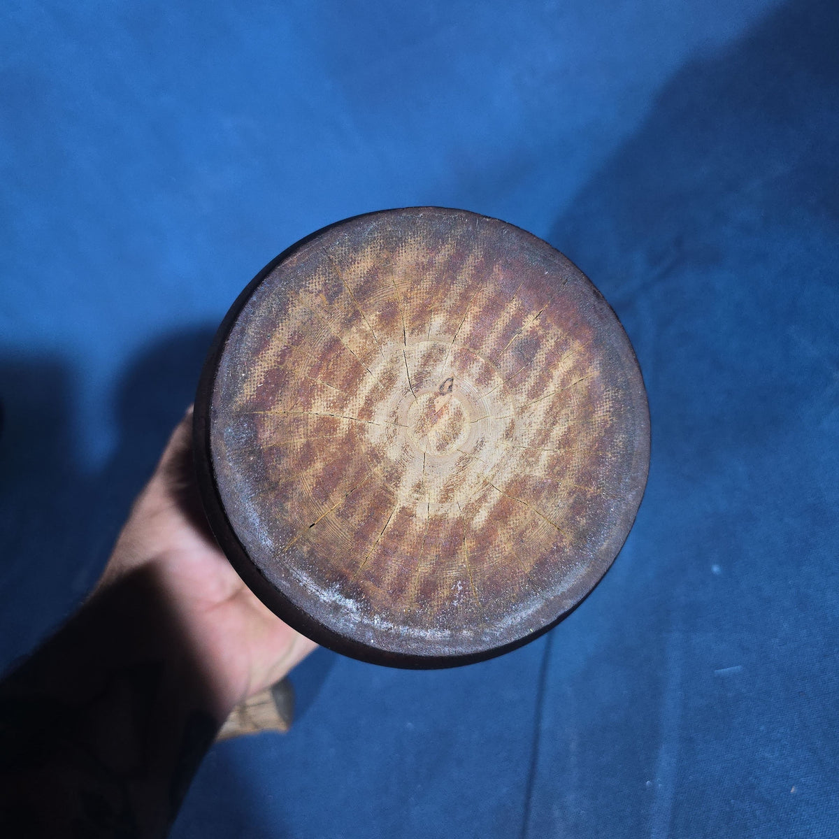 Antique Turned Wood Mortar and Pestle