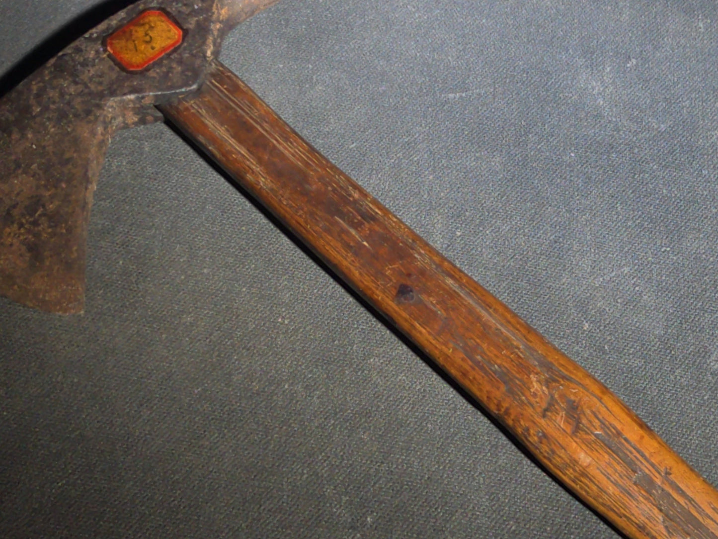 Antique Iron Pick-Head Hatchet with Wood Handle