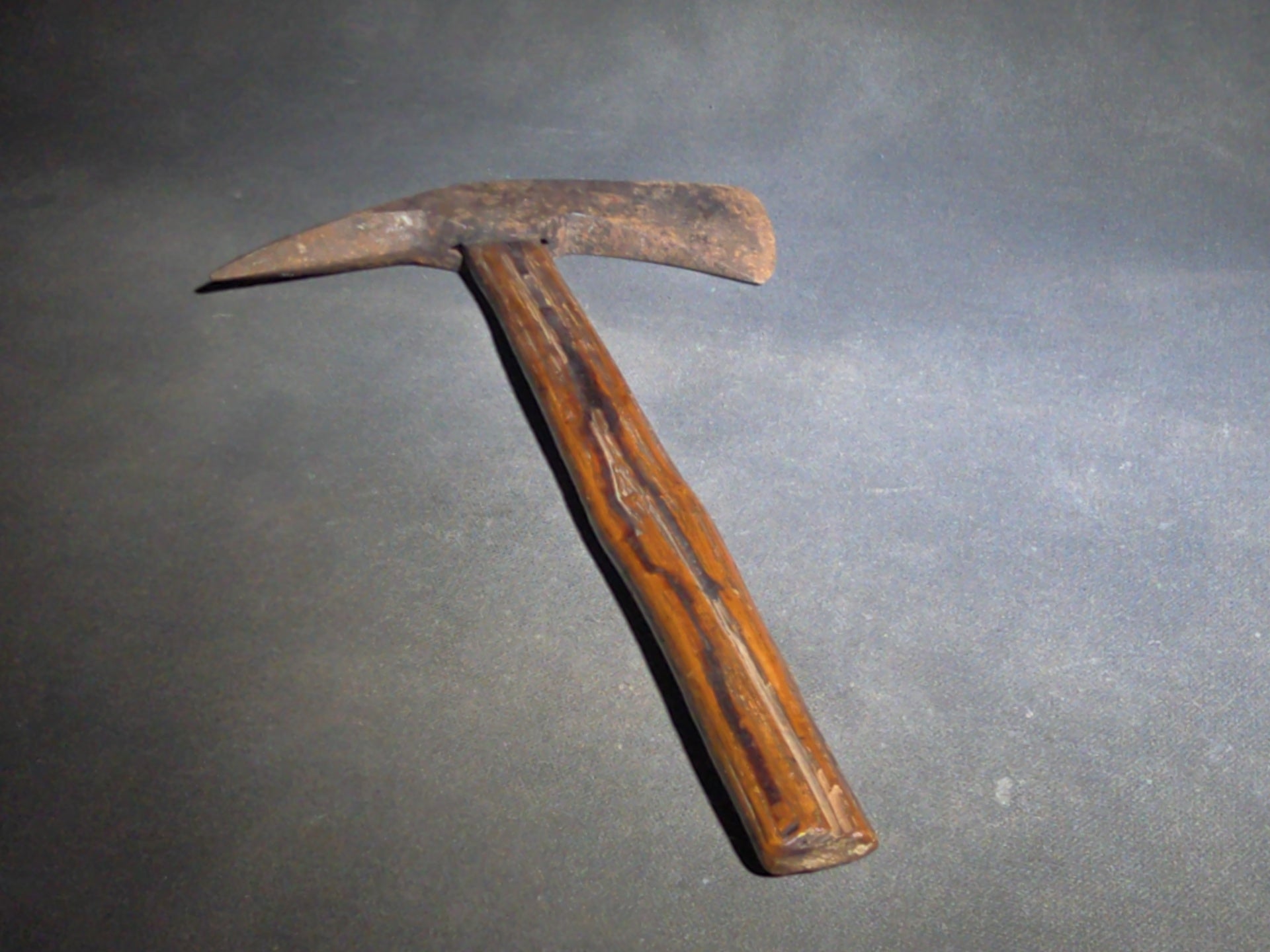 Antique Iron Pick-Head Hatchet with Wood Handle