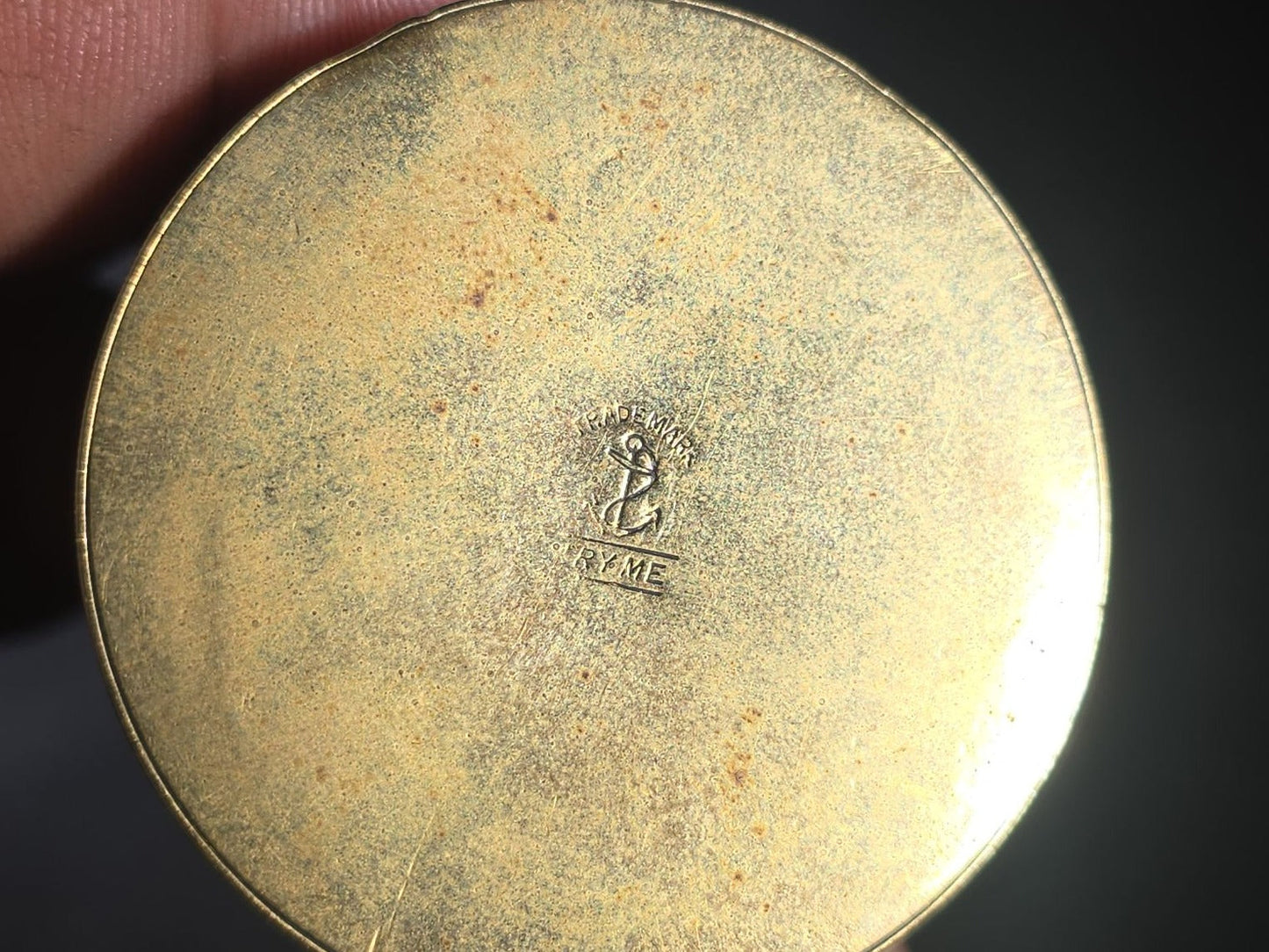 Antique Brass Tripod Map Reader Loupe with Cylindrical Storage Canister, "Try Me" Trademark, Manufactured by J.P. Cutts, Sutton, & Son, Sheffield, England, Circa 1870